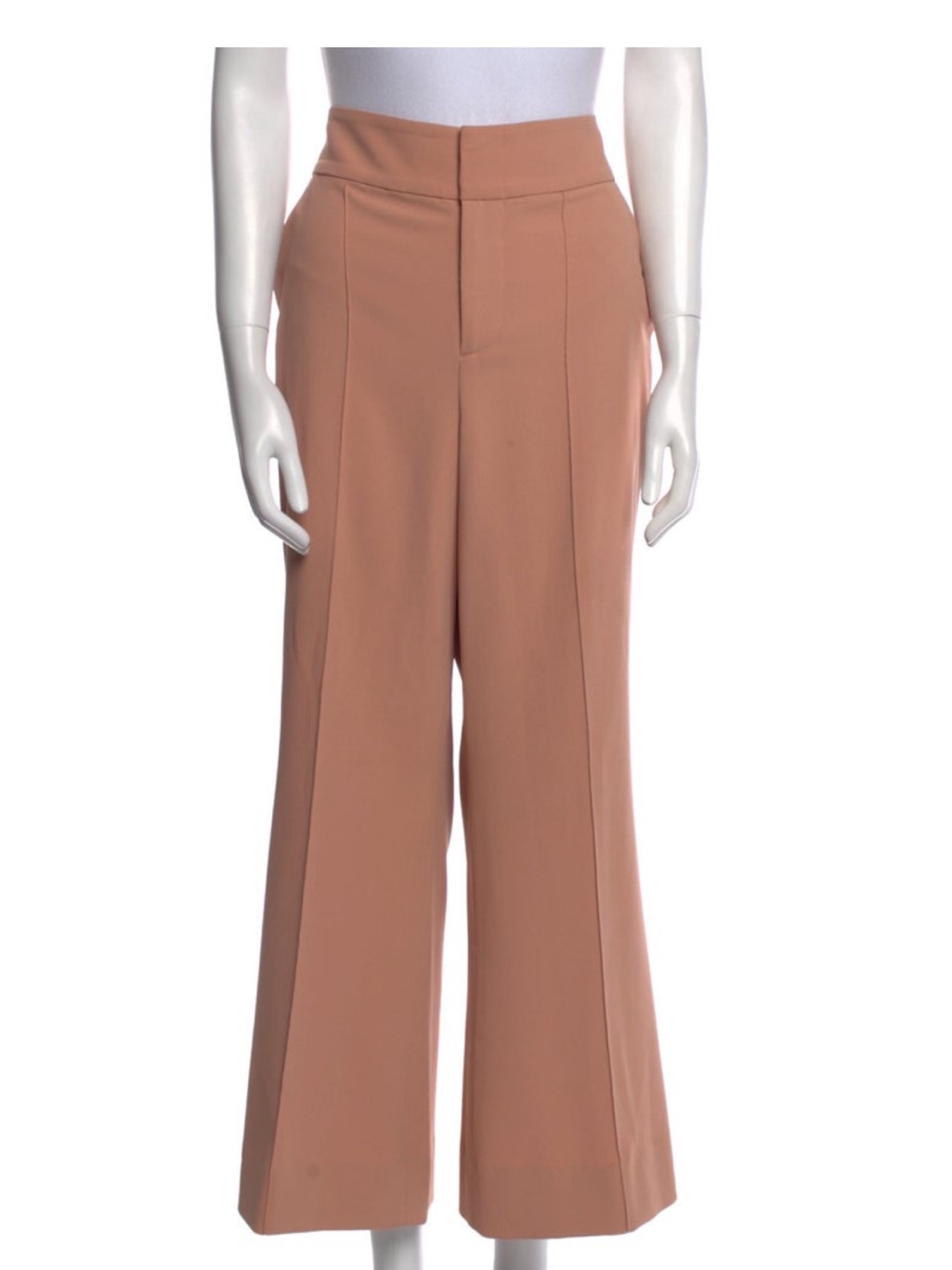 Alice + Olivia Wide-Leg High-Rise Pants In Blush Usa Small